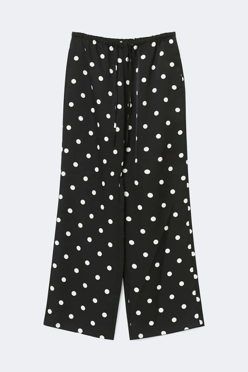 Gina Tricot Drawtring atin trouer Svart New