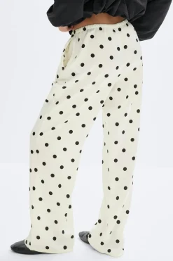 Gina Tricot Drawtring atin trouer Svart Discount
