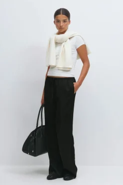 Gina Tricot Drawtring atin trouer Svart Online