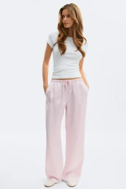 Gina Tricot Drawtring atin trouer Rosa