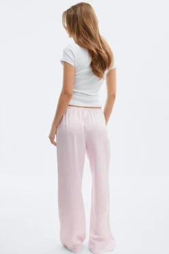 Gina Tricot Drawtring atin trouer Rosa