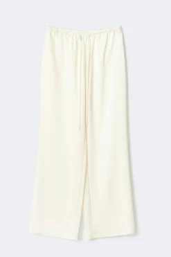 Gina Tricot Drawtring atin trouer Hvit Sale