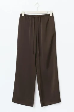 Gina Tricot Drawtring atin trouer Brun Discount