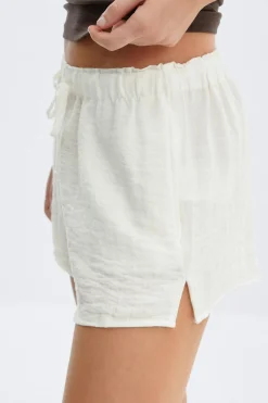 Gina Tricot Drawtring hort Hvit