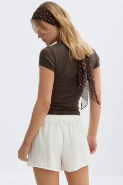 Gina Tricot Drawtring hort Hvit