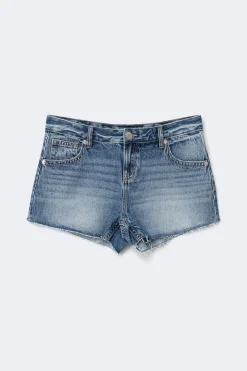 Gina Tricot Drop loose denim shorts Blå Outlet