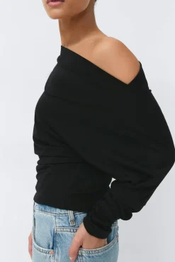 Gina Tricot Dropped houder top Svart Hot