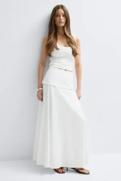 Gina Tricot Dropped wait kirt Hvit New