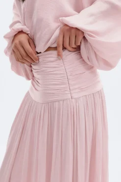 Gina Tricot Dropped waist skirt Rosa Best
