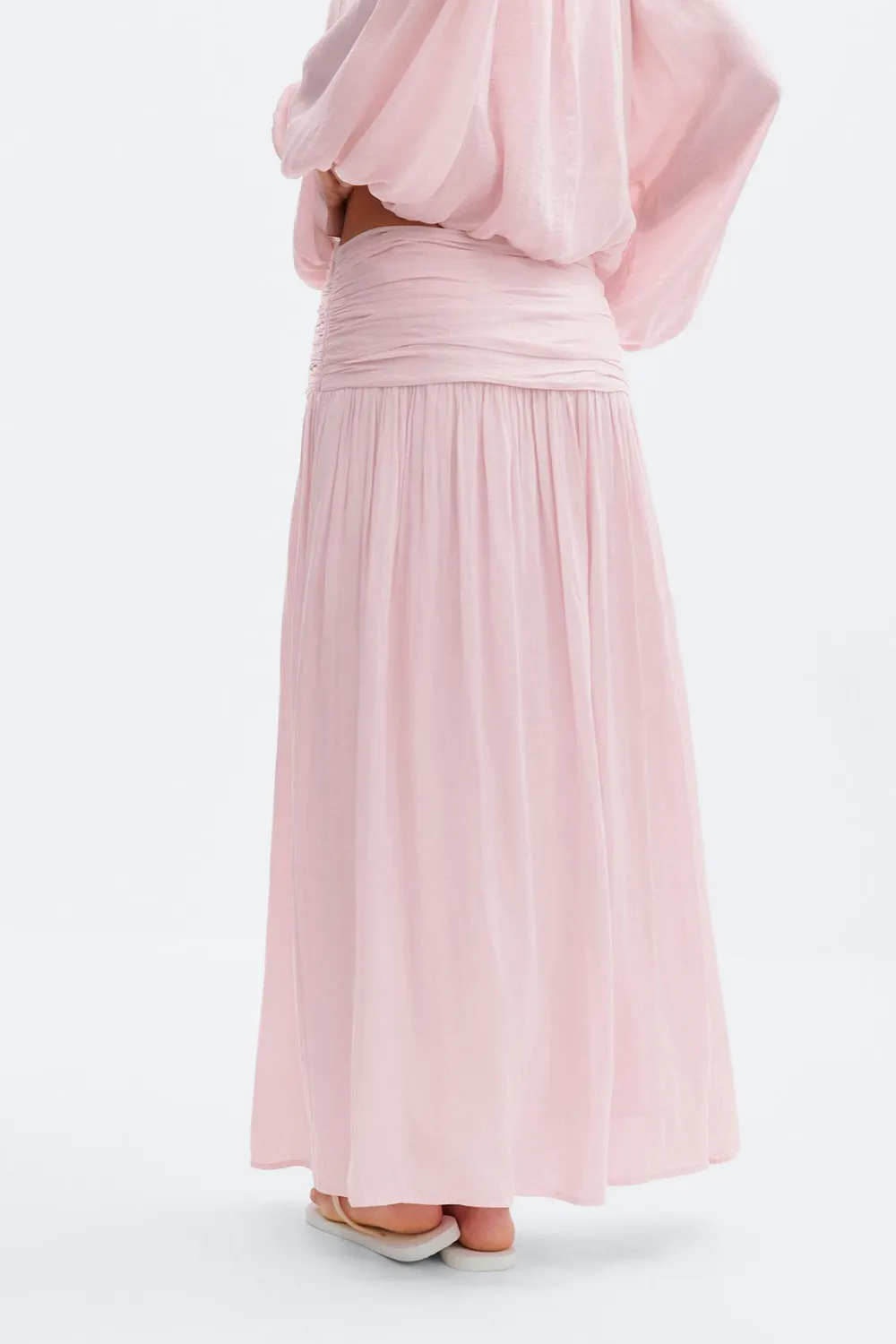 Gina Tricot Dropped waist skirt Rosa Best