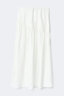 Gina Tricot Dropped wait kirt Hvit Discount