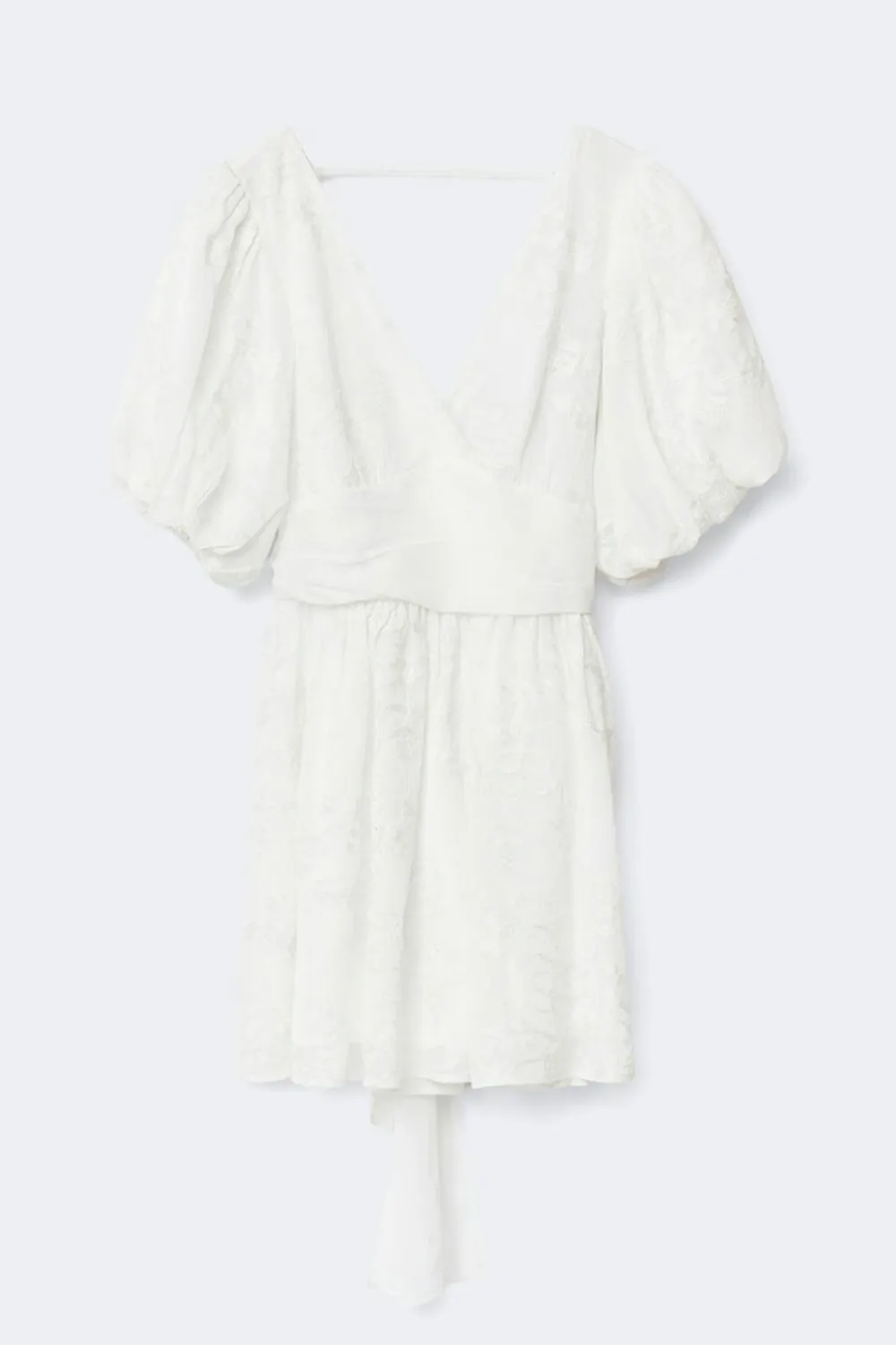 Gina Tricot Embroidered mini dress Hvit