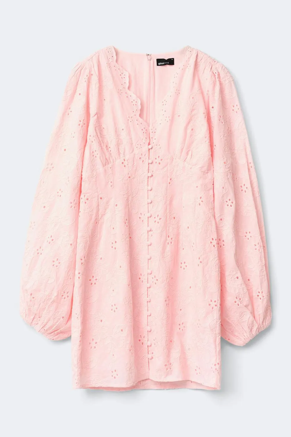 Gina Tricot Embroidered mini dress Rosa Sale