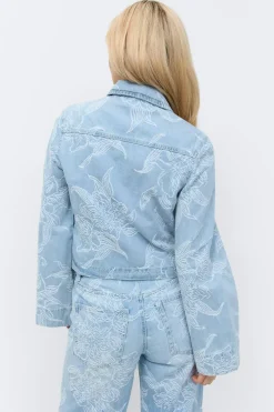 Gina Tricot Ebroidery deni hirt Blå Outlet