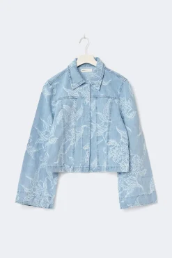Gina Tricot Ebroidery deni hirt Blå Outlet