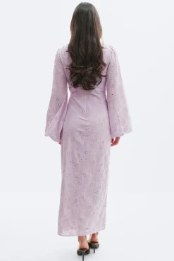Gina Tricot Embroidery dress Lilla Discount