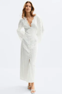 Gina Tricot Embroidery dress Hvit Online