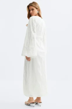 Gina Tricot Embroidery dress Hvit Online
