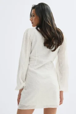 Gina Tricot 14+ ebroidery dre Hvit Outlet