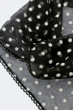 Gina Tricot Embroidery hip scarf Svart Discount