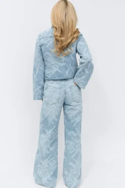 Gina Tricot Embroidery jeans Blå Clearance