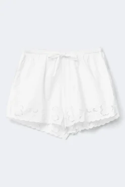 Gina Tricot Ebroidery popin hort Hvit Online