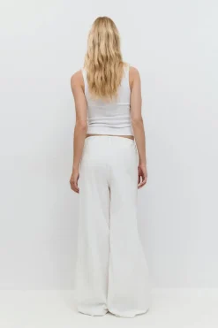 Gina Tricot Ebroidery popin trouer Hvit Online
