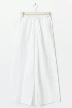 Gina Tricot Ebroidery popin trouer Hvit Online