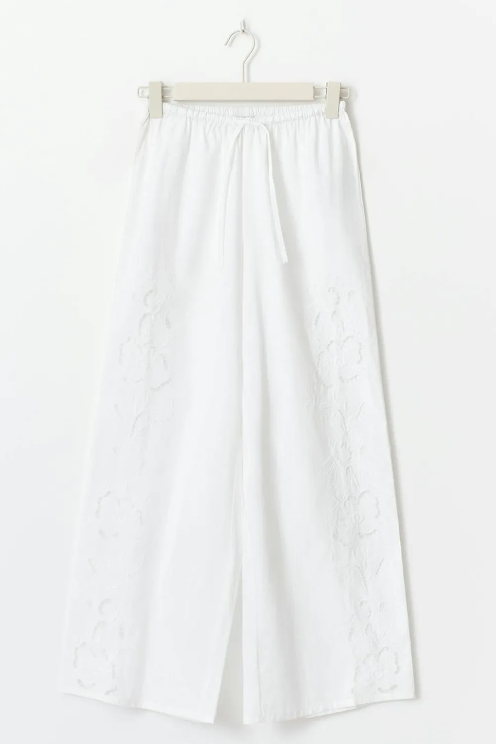 Gina Tricot Ebroidery popin trouer Hvit Online