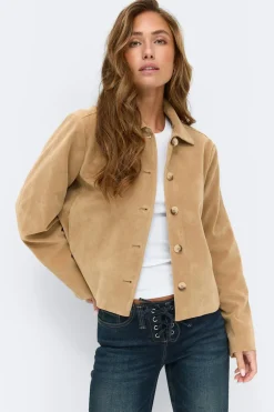 Gina Tricot Faux uede hort jacket Beige Hot