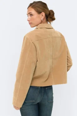Gina Tricot Faux uede hort jacket Beige Hot