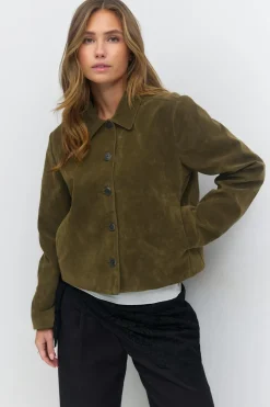 Gina Tricot Faux uede hort jacket Grønn Online