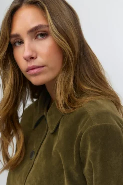 Gina Tricot Faux uede hort jacket Grønn Online