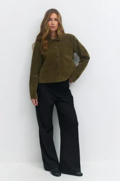 Gina Tricot Faux uede hort jacket Grønn Online