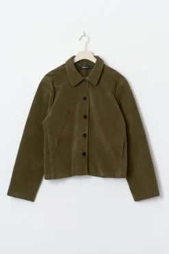 Gina Tricot Faux uede hort jacket Grønn Online