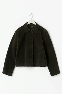 Gina Tricot Faux uede hort jacket Brun Discount