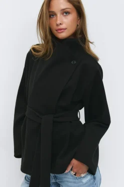 Gina Tricot 14+ fet wrap jacket Svart Sale