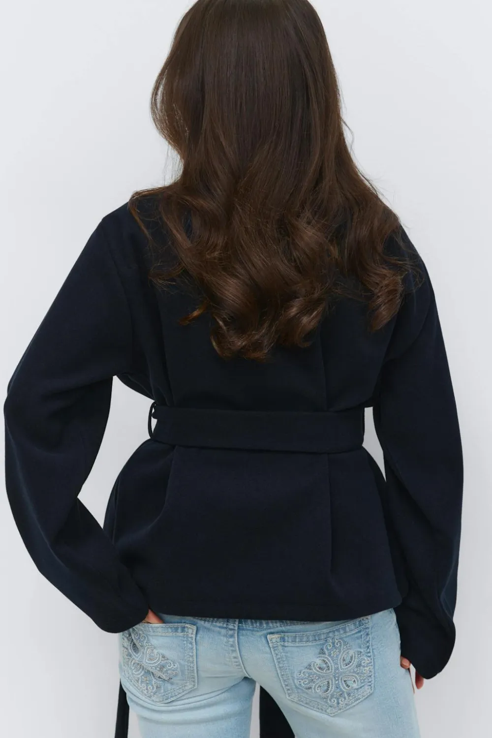 Gina Tricot 14+ fet wrap jacket Blå Online