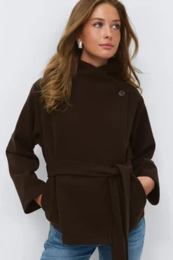 Gina Tricot 14+ fet wrap jacket Brun Outlet