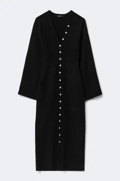 Gina Tricot Fitted knitted dre Svart Hot