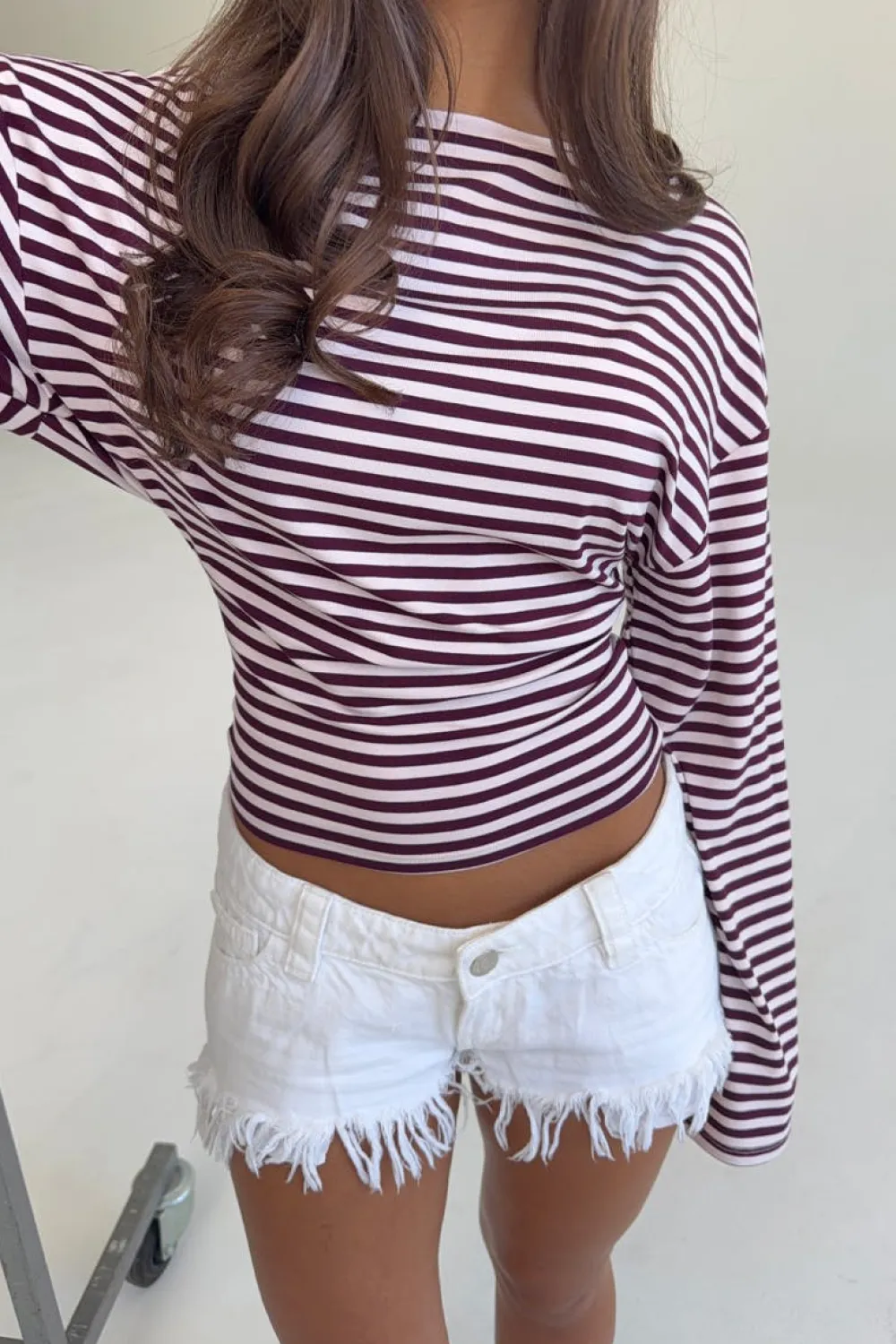 Gina Tricot 14+ fitted ong eeve top Rosa Hot