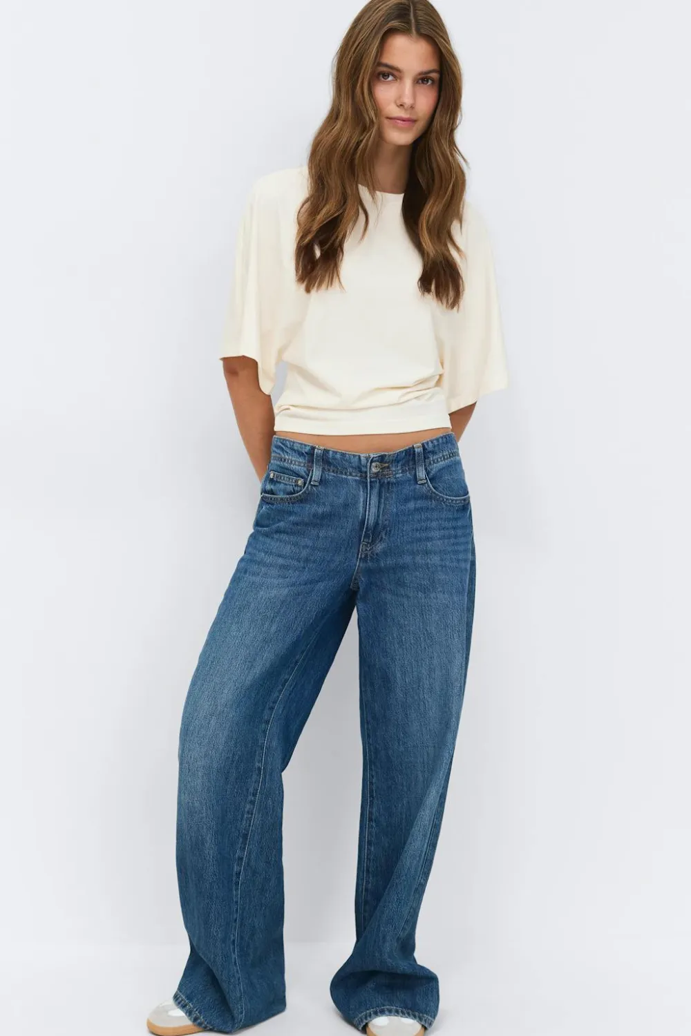 Gina Tricot Fitted top Hvit Outlet