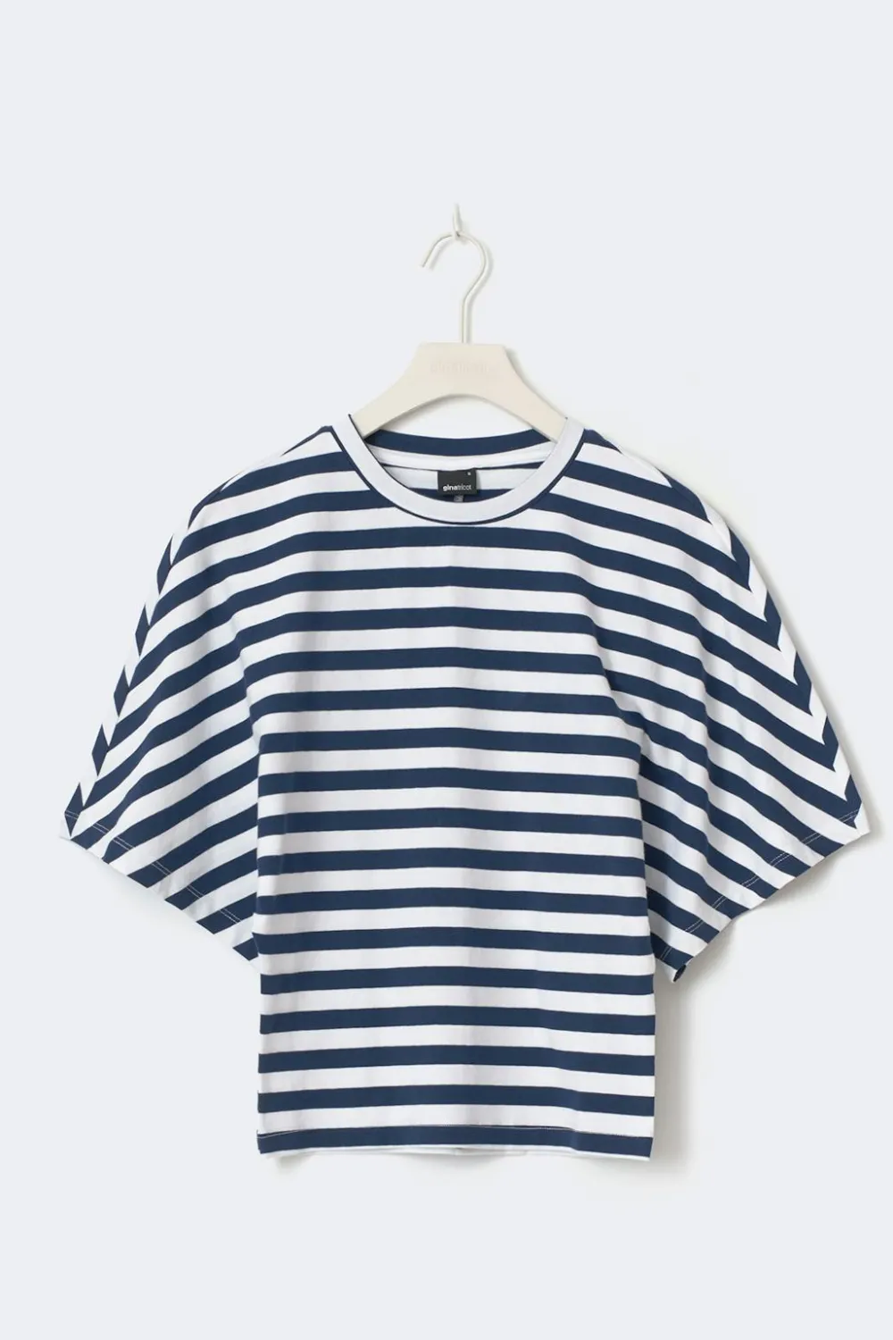 Gina Tricot Fitted top Blå Outlet