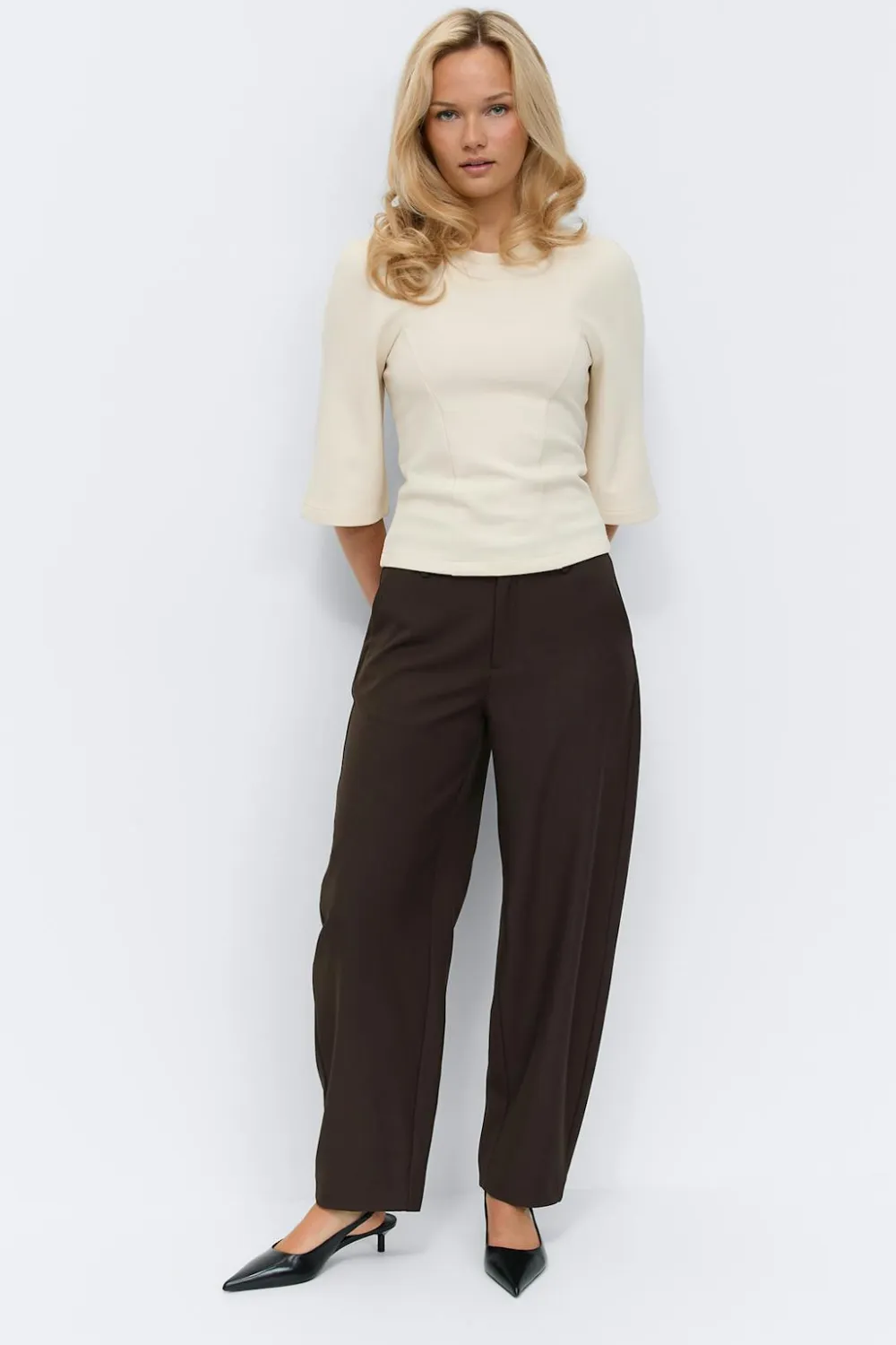 Gina Tricot Fitted top Hvit Sale