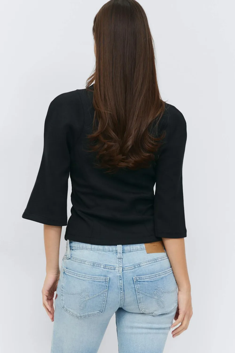 Gina Tricot Fitted top Svart Outlet