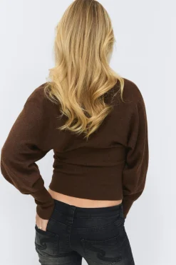 Gina Tricot 14+ fitted wrap weater Brun Online