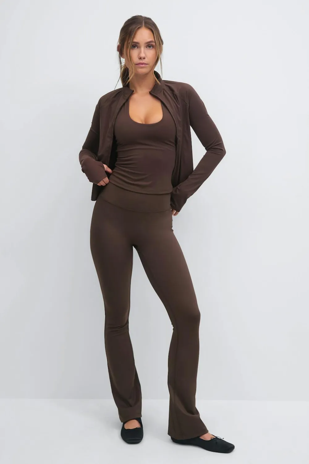 Gina Tricot Fare yoga tight Brun Discount