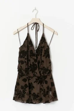 Gina Tricot Fora haterneck top Brun Hot