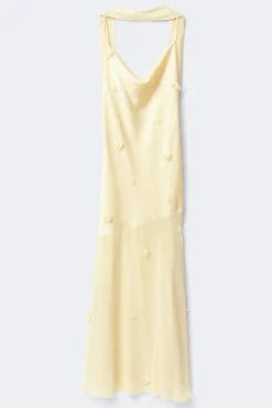 Gina Tricot Floral maxi cowlneck dress Gul Best