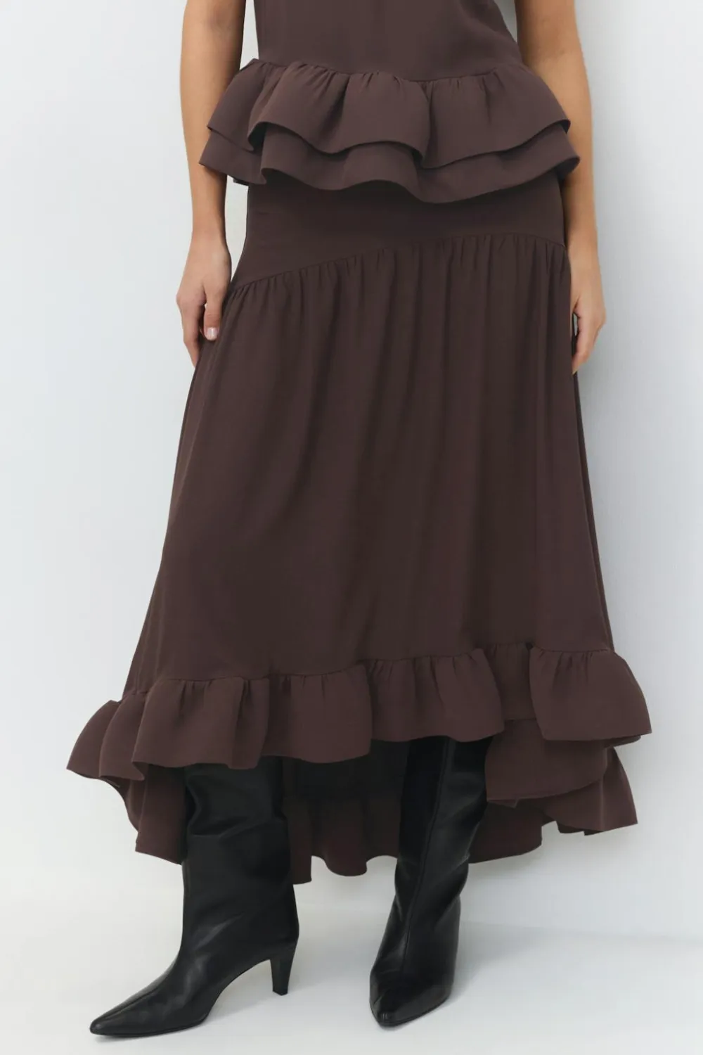 Gina Tricot Founce kirt Brun Best